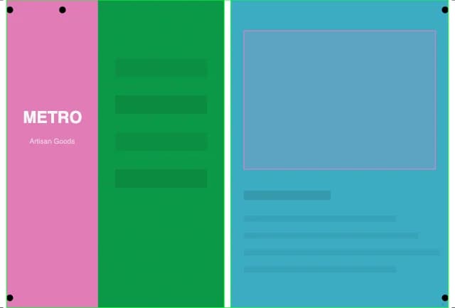 Folding carton dieline imposition template preview