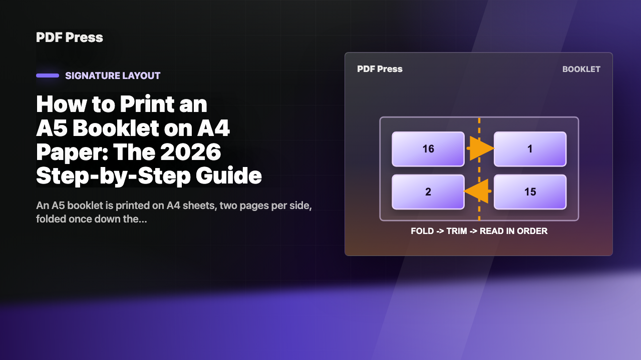 How to Print an A5 Booklet on A4 Paper: The 2026 Step-by-Step Guide cover illustration