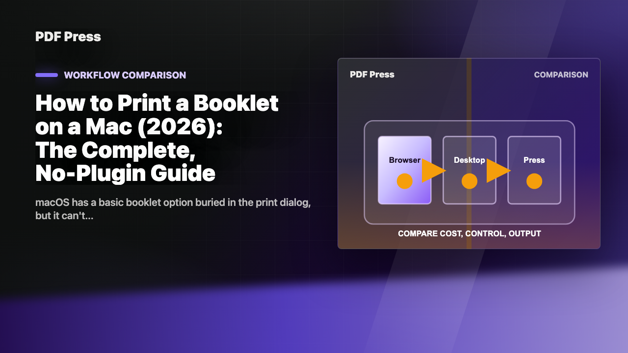 How to Print a Booklet on a Mac (2026): The Complete, No-Plugin Guide cover illustration