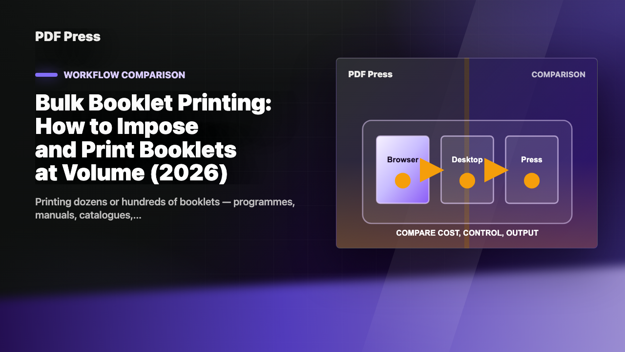 Bulk Booklet Printing: How to Impose and Print Booklets at Volume (2026) cover illustration
