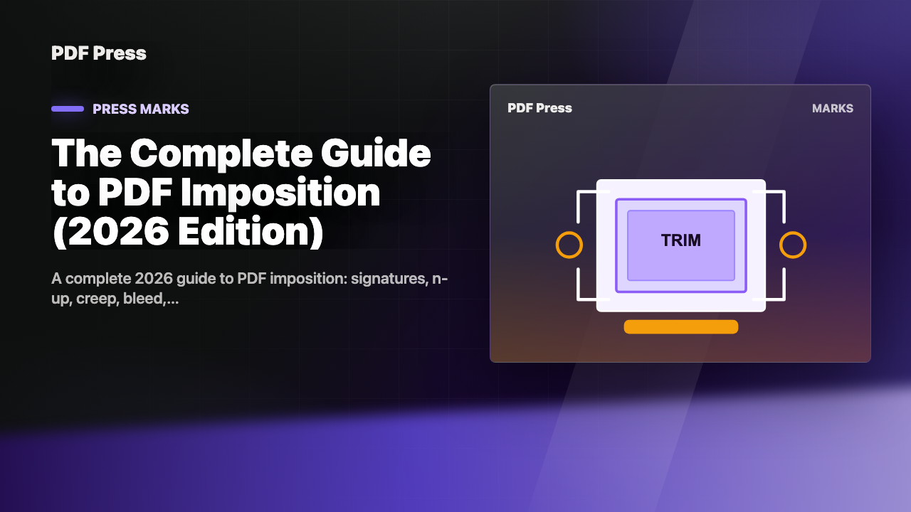 The Complete Guide to PDF Imposition (2026 Edition) cover illustration