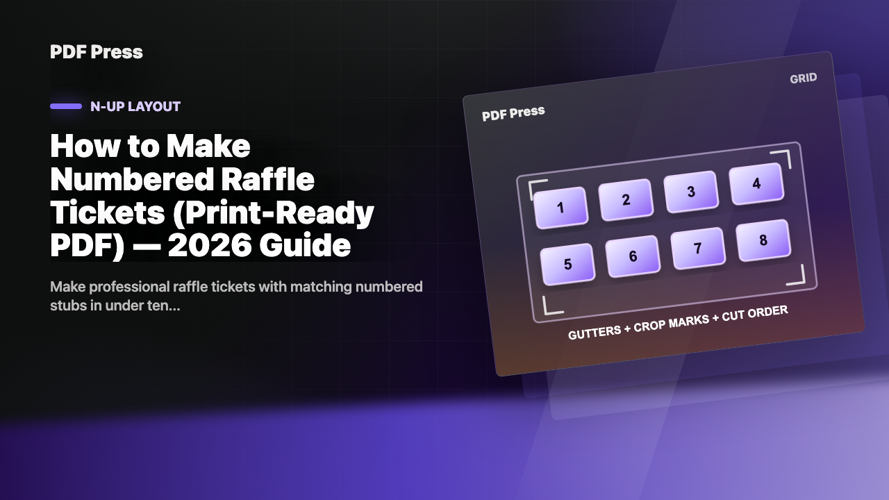 How to Make Numbered Raffle Tickets (Print-Ready PDF) — 2026 Guide cover illustration