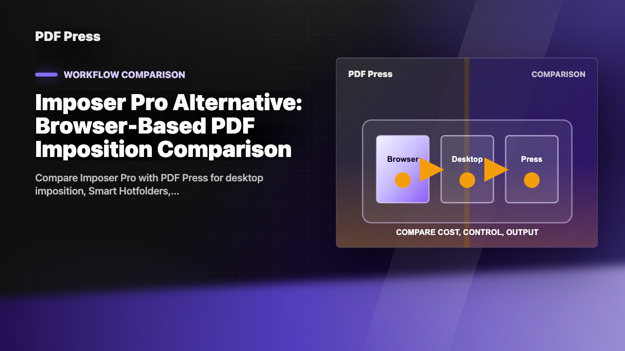 Imposer Pro Alternative: Browser-Based PDF Imposition Comparison cover illustration