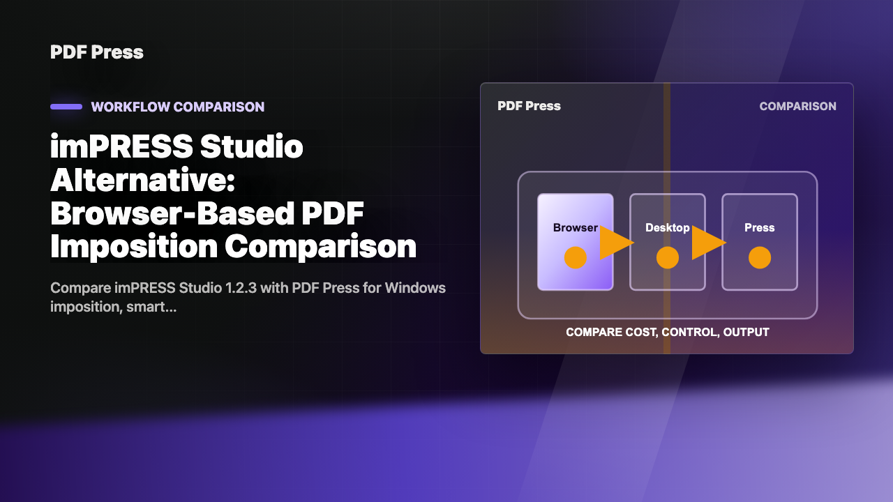 imPRESS Studio Alternative: Browser-Based PDF Imposition Comparison cover illustration