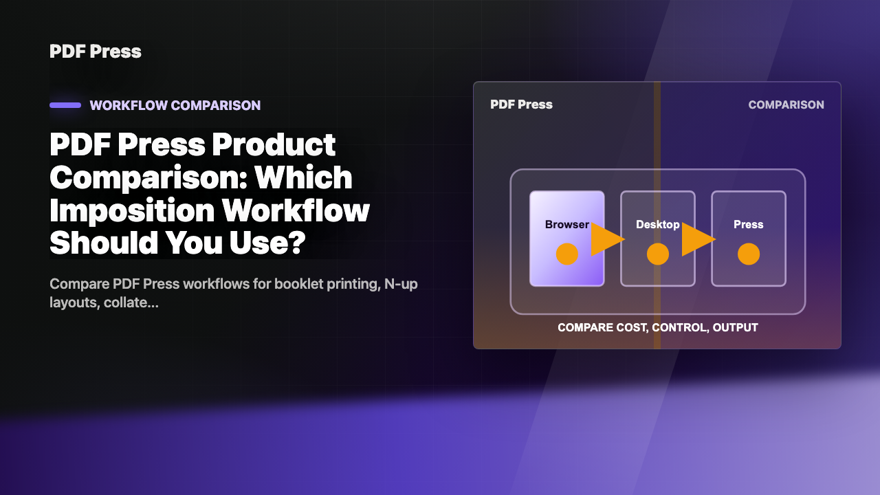 PDF Press Product Comparison: Which Imposition Workflow Should You Use? cover illustration