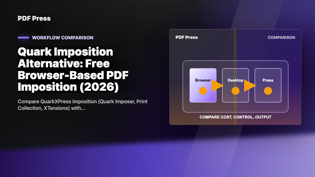 Quark Imposition Alternative: Free Browser-Based PDF Imposition (2026) cover illustration