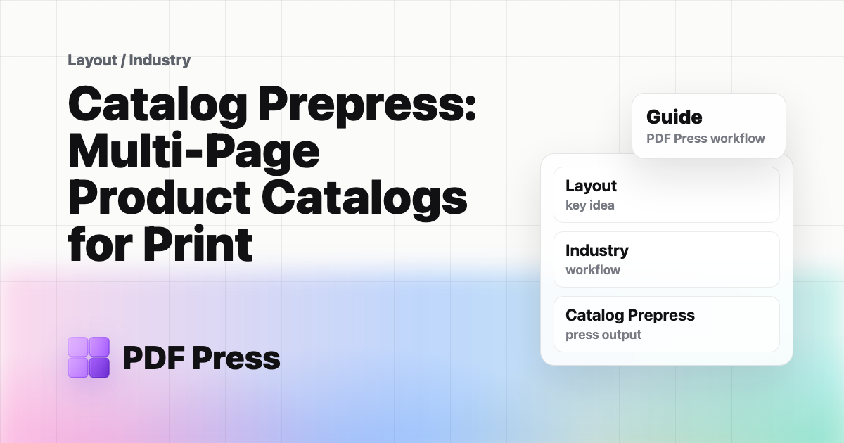 Catalog Prepress: Multi-Page Product Catalogs for Print cover illustration