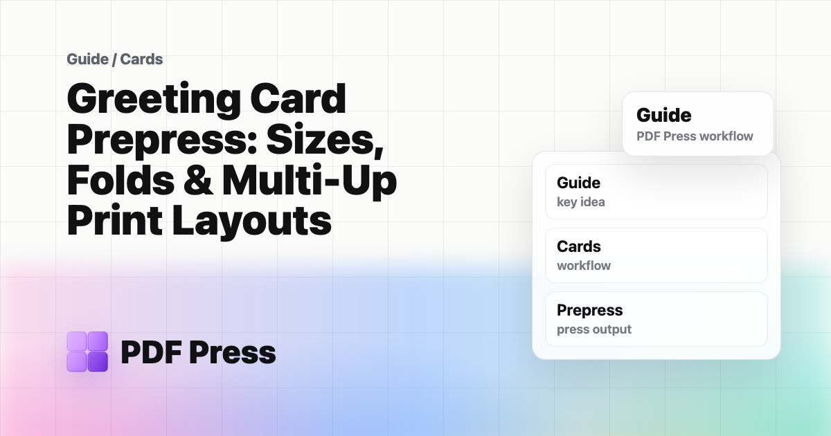 Greeting Card Prepress: Sizes, Folds & Multi-Up Print Layouts cover illustration