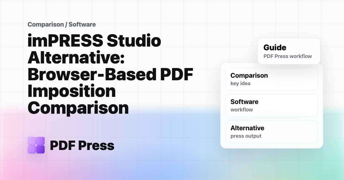 imPRESS Studio Alternative: Browser-Based PDF Imposition Comparison cover illustration