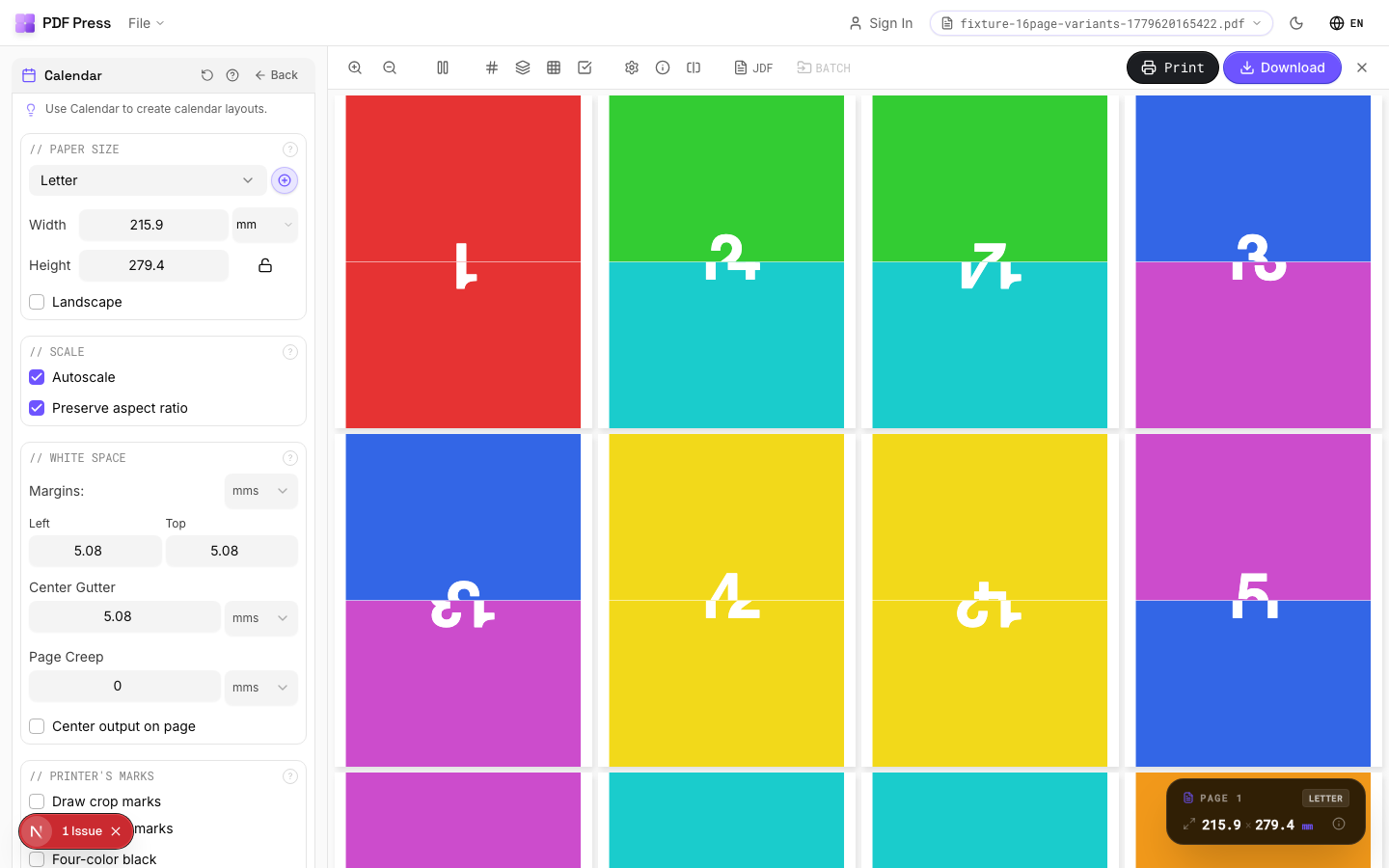 Calendar — Landscape Calendar