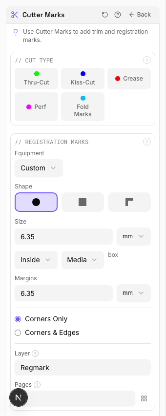 Line Style Marks — settings
