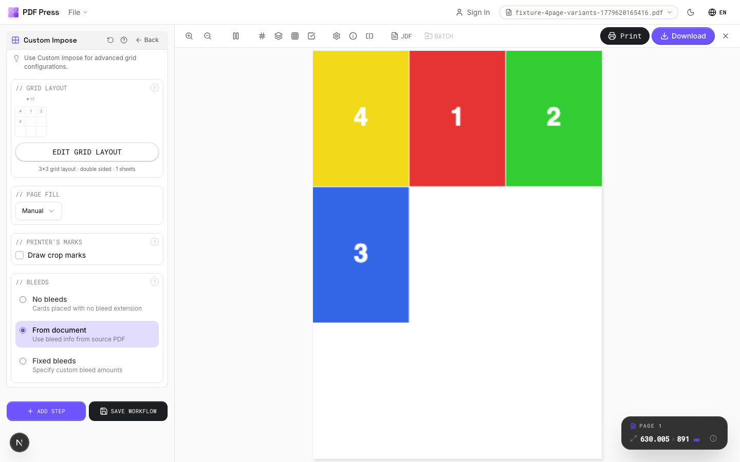 Custom Impose — 3×3 Expert Grid