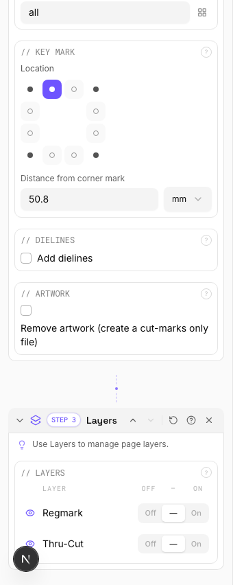 Toggle Layer Visibility — settings