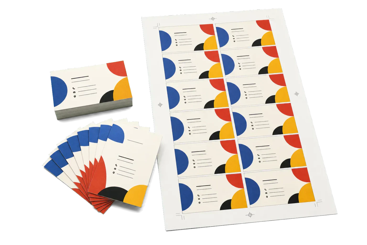 14-Up Business Cards (Tabloid) print example