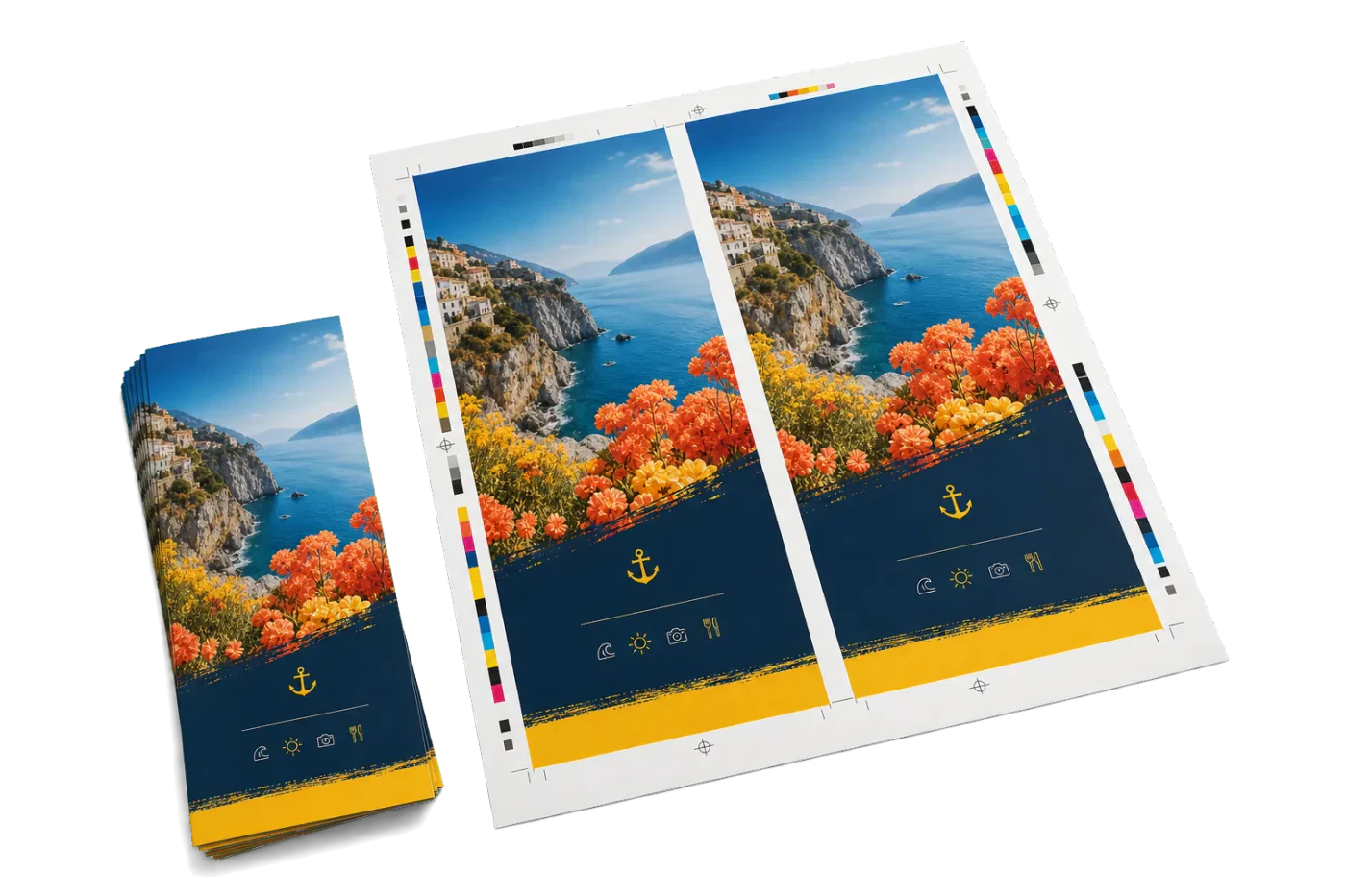2-Up Rack Cards (4×9") print example