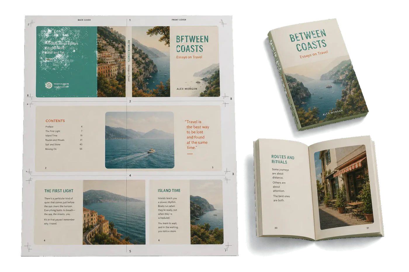 A5 Pocket Book realistic print production example