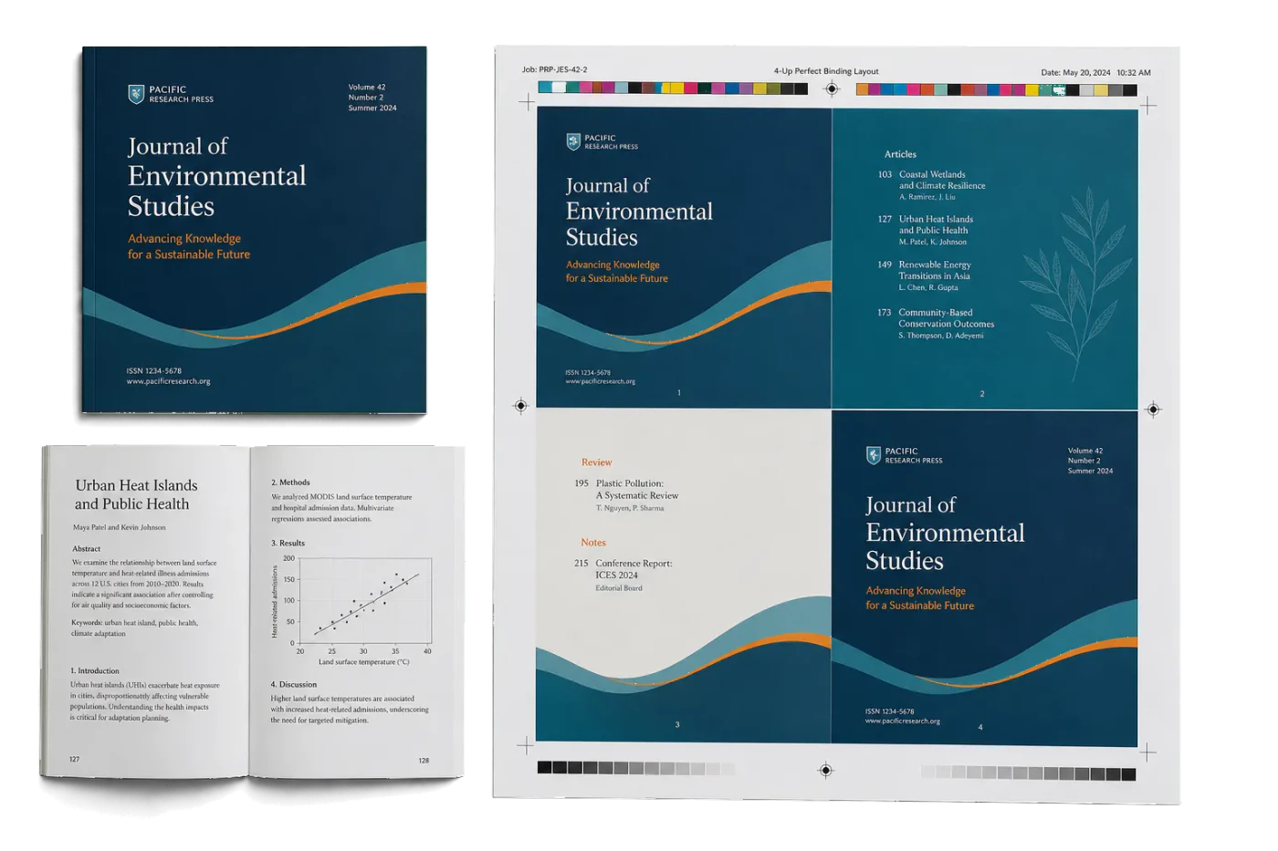 Academic Journal (4-Up) realistic print production example