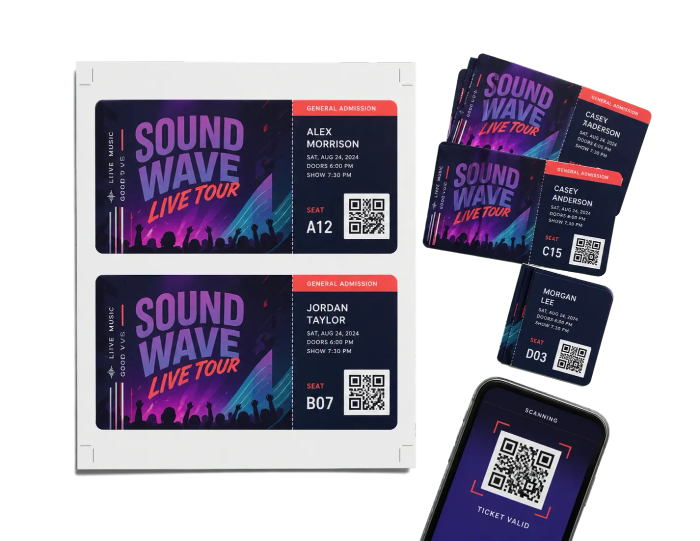 Event Tickets (QR Code) print example
