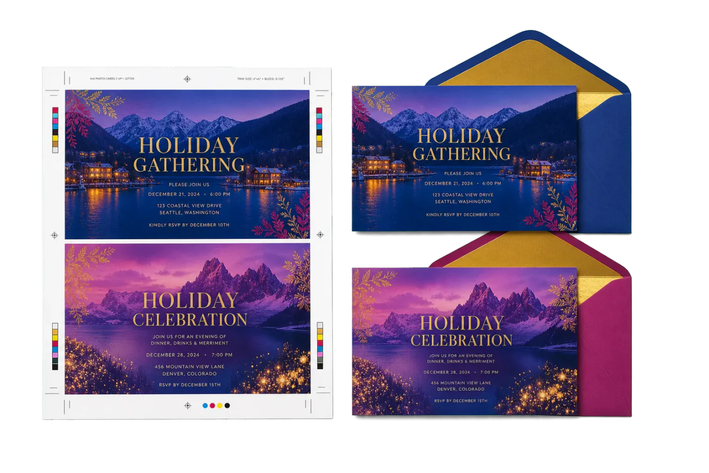 Full-Bleed Photo Cards (4×6) realistic print production example