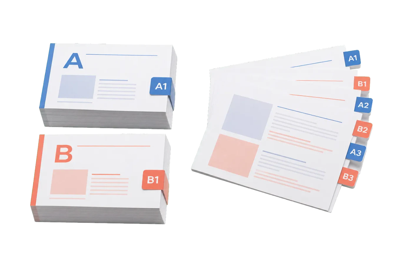 Interleave Two Documents realistic print production example