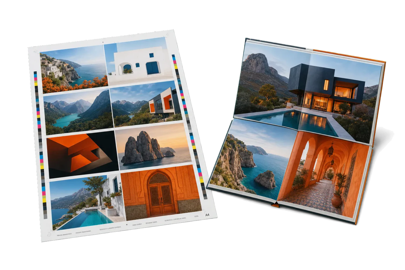 Photo Book (Landscape A4) realistic print production example