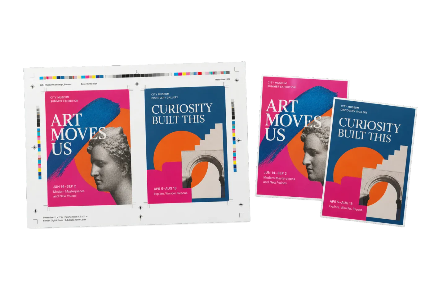 2-Up Proofing on Tabloid realistic print production example