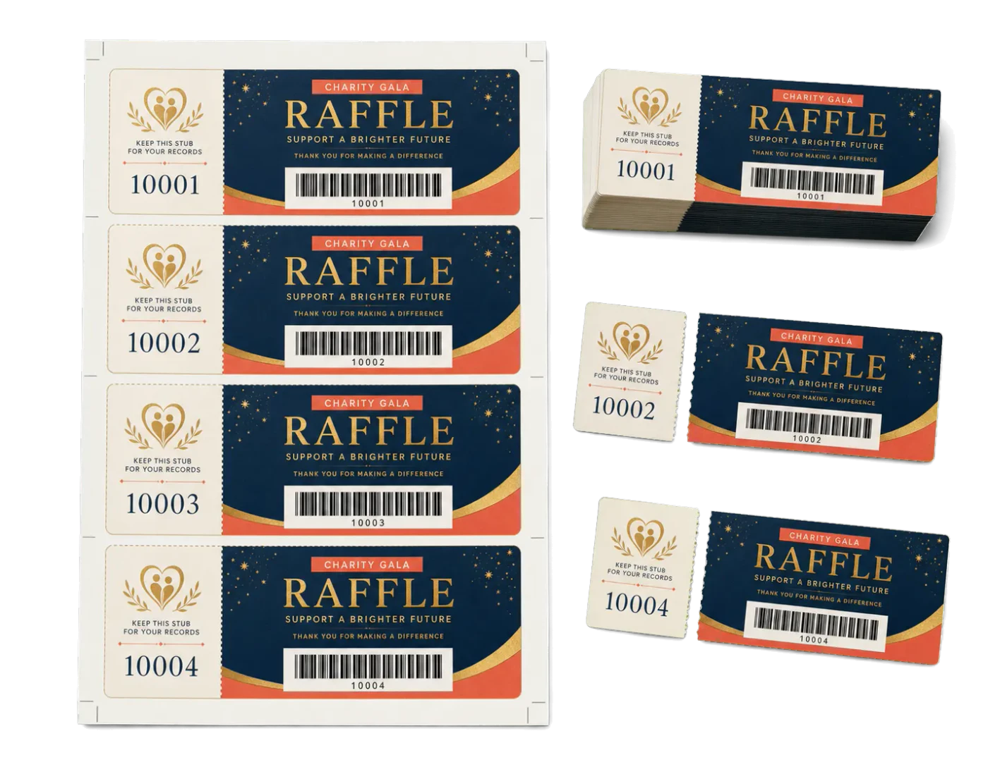 Raffle Tickets (Numbered) print example