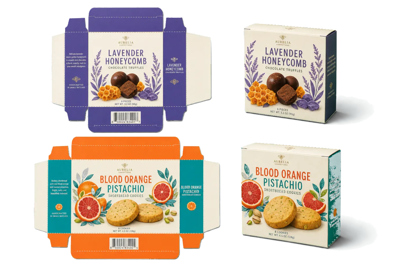 Retail Box Flat 2-Up realistic print production example