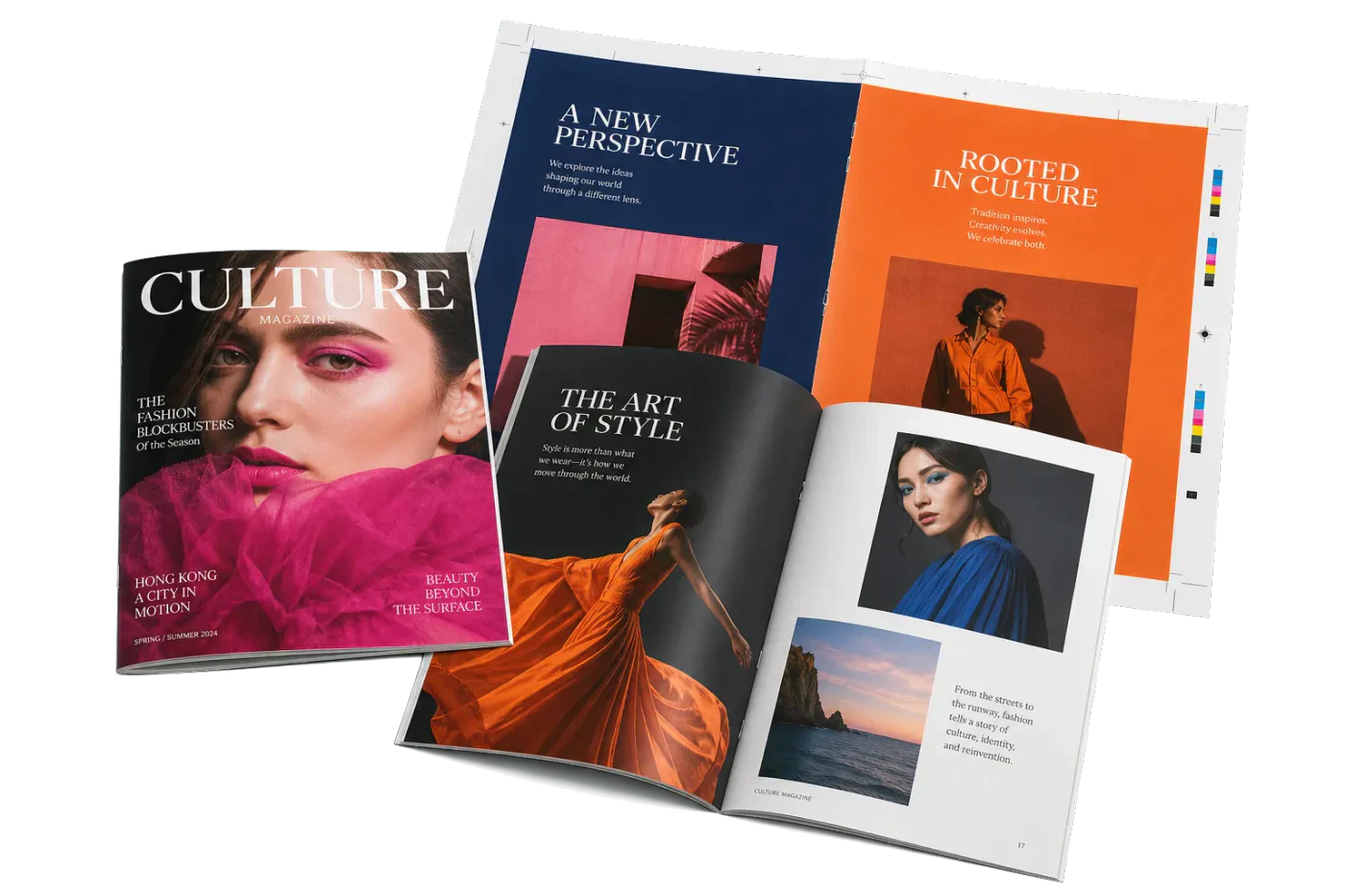 Saddle-Stitch A4 Magazine print example