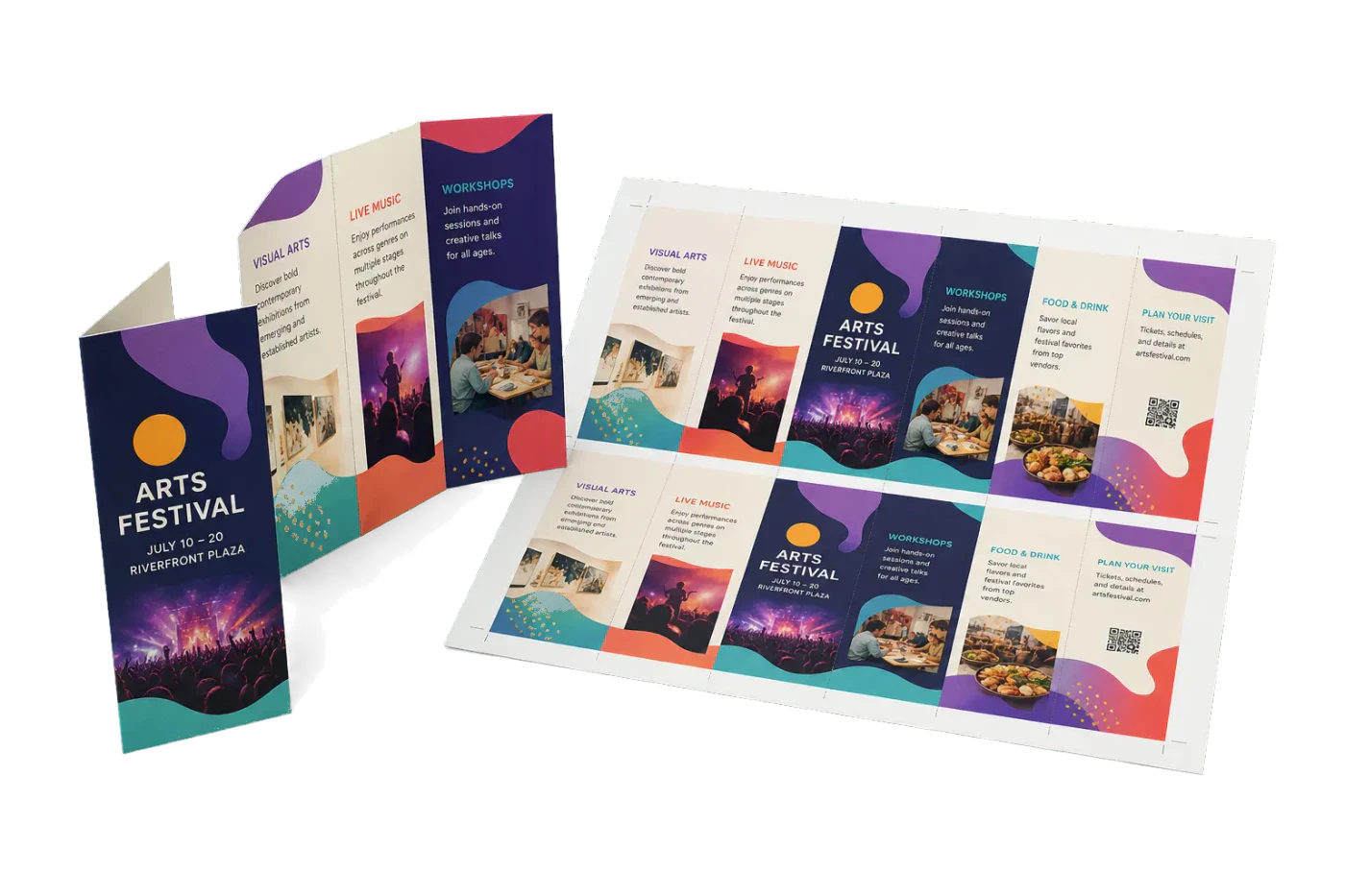 Tri-Fold Brochure 2-Up print example